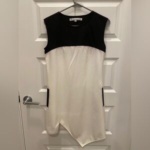 Christina Karin Black and White Sheath Mini Dress
